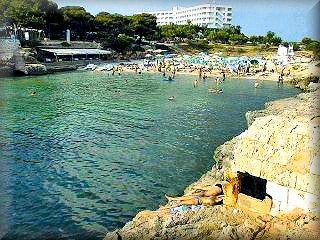 Cala Blanca es una playa de medianas dimenciones con una gran area boscosa, un gran hotel y sobre todo chalet, y apartementos, servicios nauticos subamrinismo