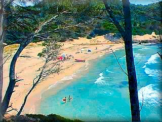 Las vistas de cala trebaluger desde el acantilado son de una bellaza que compeza la exursion