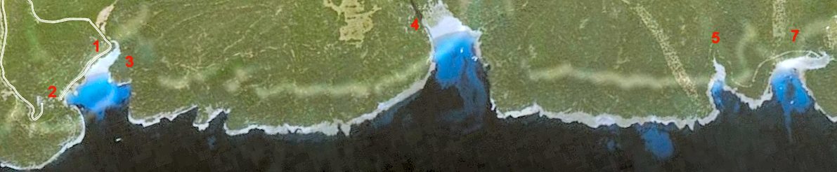 Zugangskarte zu den jungfräulichen Stränden Trebaluger, Fustam und Escorxada über die Straße von Ferreries nach Cala Galdana